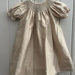 Strasburg Dress Smocked Gold Silk Bishop
Hand Smocking Embroidery